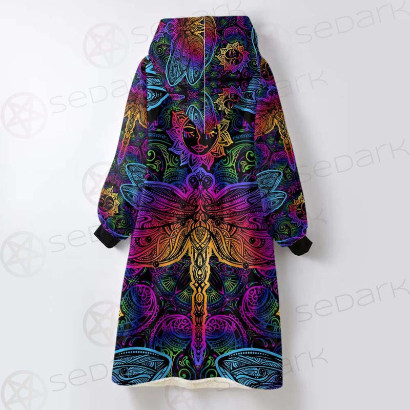 Butterfly Colorful SED-0126 Oversized Sherpa Blanket Hoodie