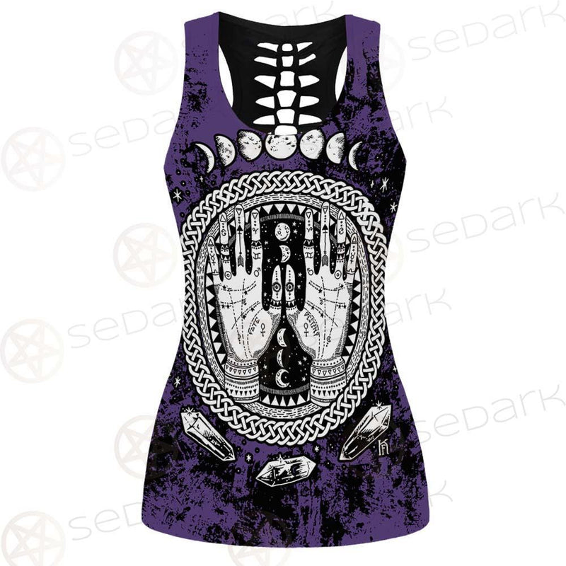 Gothic Mystic Hand SED-0128 Hollow Out Tank Top