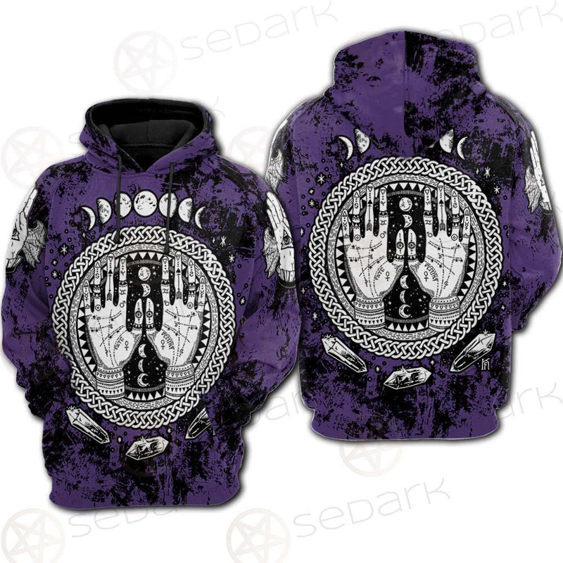 Gothic Mystic Hand SED-0128 Hoodie Raglan