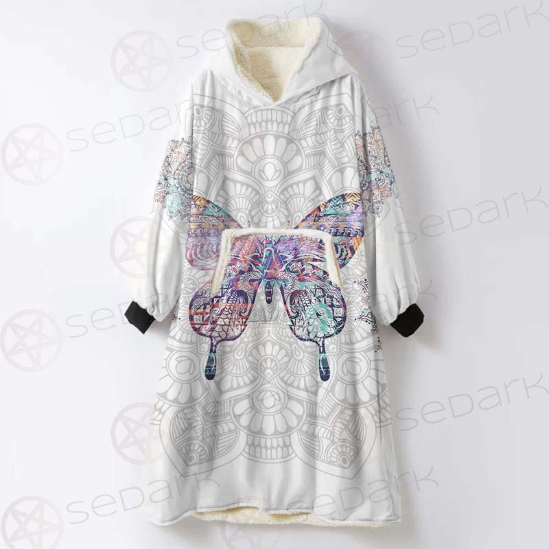 Butterfly Boho SED-0134 Oversized Sherpa Blanket Hoodie
