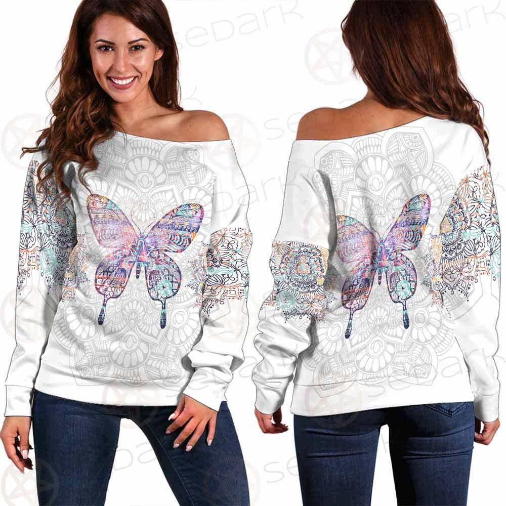 Butterfly Boho SED-0134 Off Shoulder Sweaters