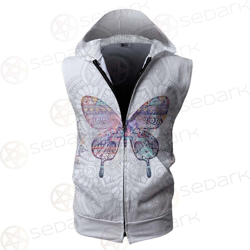 Butterfly Boho SED-0134 Zip Sleeveless Hoodie