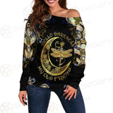 Dragonfly Darkness SED-0135 Off Shoulder Sweaters