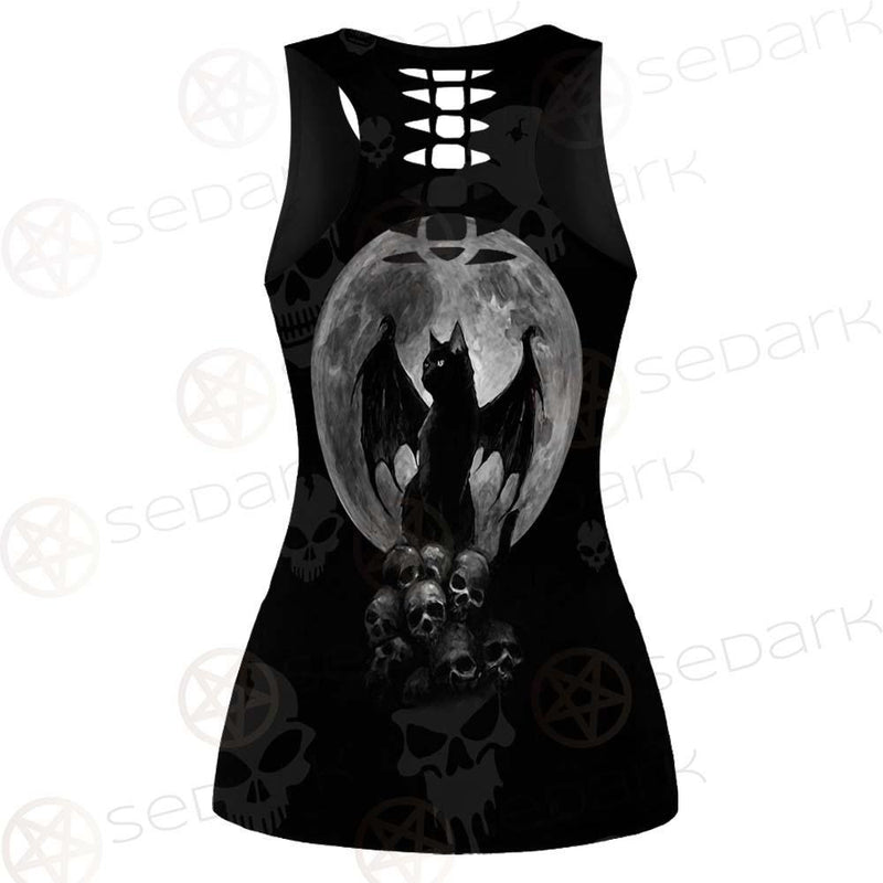 Witch Cat SED-0147 Hollow Out Tank Top