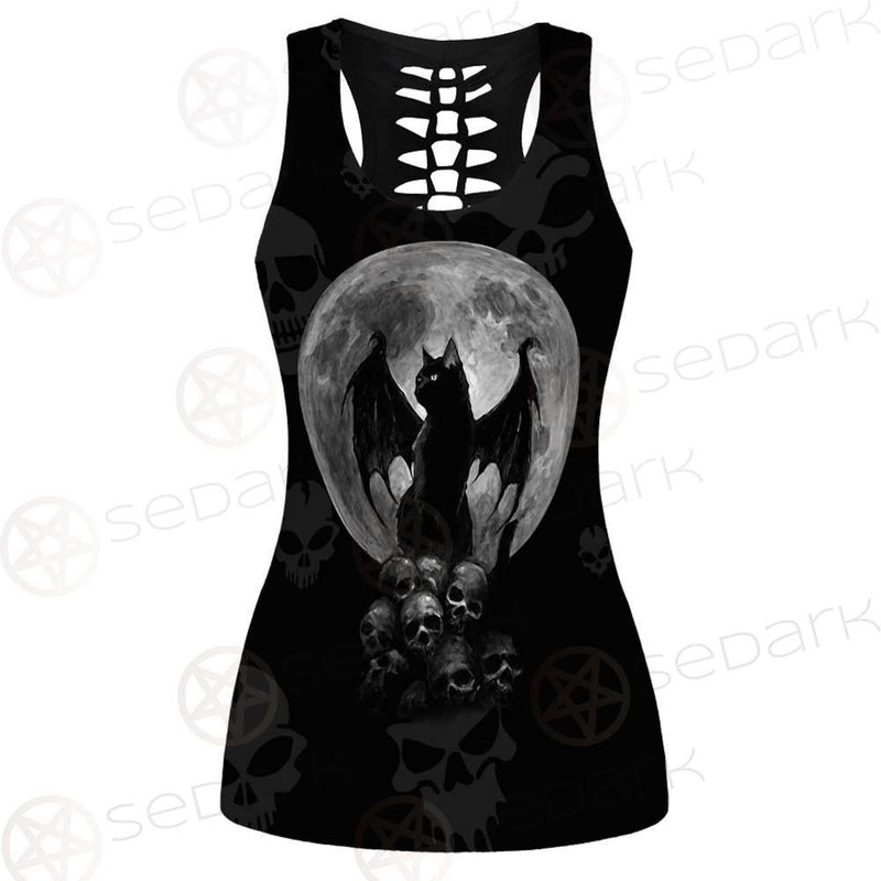 Witch Cat SED-0147 Hollow Out Tank Top