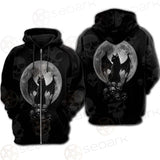 Witch Cat SED-0147 Hoodie Raglan Zip