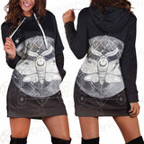 Wicca Moon Butterfly SED-0149 Hoodie Dress