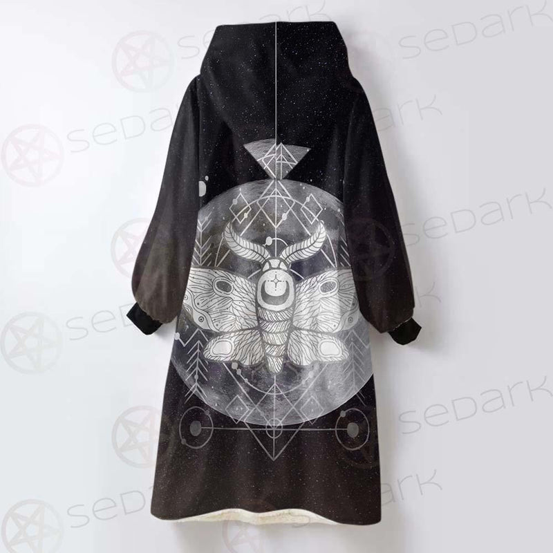 Wicca Moon Butterfly SED-0149 Oversized Sherpa Blanket Hoodie
