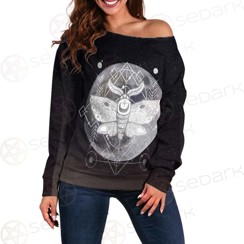 Wicca Moon Butterfly SED-0149 Off Shoulder Sweaters