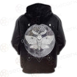 Wicca Moon Butterfly SED-0149 Hoodie Raglan