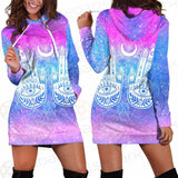 Wicca Eyes And Hands SED-0151 Hoodie Dress