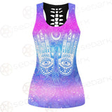 Wicca Eyes And Hands SED-0151 Hollow Out Tank Top