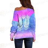 Wicca Eyes And Hands SED-0151 Off Shoulder Sweaters