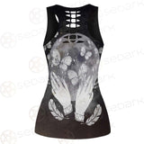 Wicca Moon And Hands SED-0152 Hollow Out Tank Top