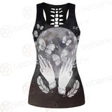 Wicca Moon And Hands SED-0152 Hollow Out Tank Top