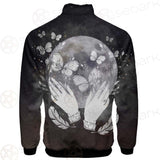 Wicca Moon And Hands SED-0152 Stand-up Collar Jacket