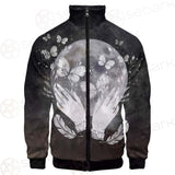 Wicca Moon And Hands SED-0152 Stand-up Collar Jacket