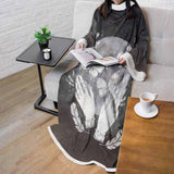 Wicca Moon And Hands SED-0152 Sleeved Blanket