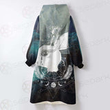 Wicca Rabbit Pattern SED-0153 Oversized Sherpa Blanket Hoodie