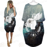 Wicca Rabbit Pattern SED-0153 Batwing Pocket Dress