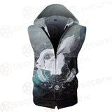 Wicca Rabbit Pattern SED-0153 Zip Sleeveless Hoodie