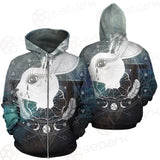 Wicca Rabbit Pattern SED-0153 Zip-up Hoodies