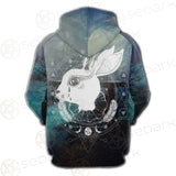 Wicca Rabbit Pattern SED-0153 Hoodie Raglan