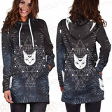 Witch Cat Pattern SED-0154 Hoodie Dress