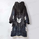 Witch Cat Pattern SED-0154 Oversized Sherpa Blanket Hoodie