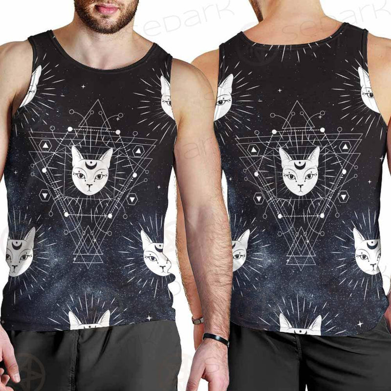 Witch Cat Pattern SED-0154 Men Tank-tops