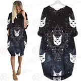 Witch Cat Pattern SED-0154 Batwing Pocket Dress