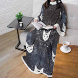 Witch Cat Pattern SED-0154 Sleeved Blanket