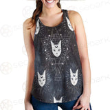 Witch Cat Pattern SED-0154 Women Tank Top