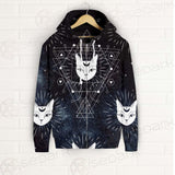 Witch Cat Pattern SED-0154 Zip-up Hoodies