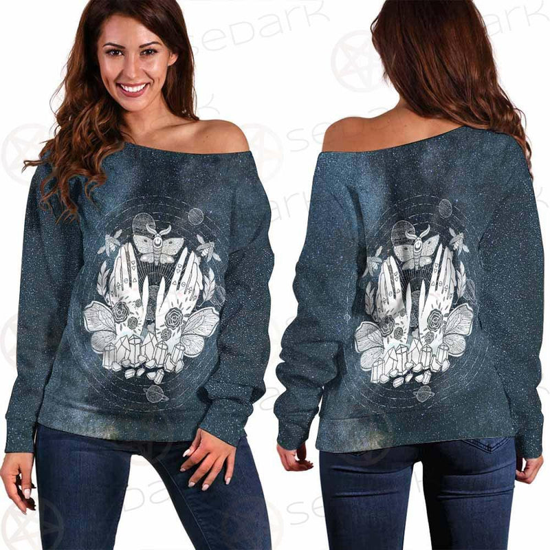 Wicca Hands SED-0155 Off Shoulder Sweaters
