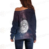 Wicca Pattern In Hands SED-0156 Off Shoulder Sweaters