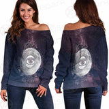 Wicca Pattern In Hands SED-0156 Off Shoulder Sweaters