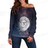 Wicca Pattern In Hands SED-0156 Off Shoulder Sweaters