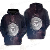 Wicca Pattern In Hands SED-0156 Hoodie Raglan