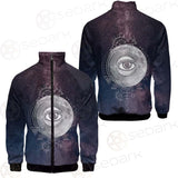 Wicca Pattern In Hands SED-0156 Stand-up Collar Jacket