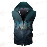 Wicca Pattern SED-0160 Zip Sleeveless Hoodie