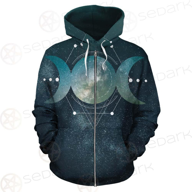 Wicca Pattern SED-0160 Zip-up Hoodies