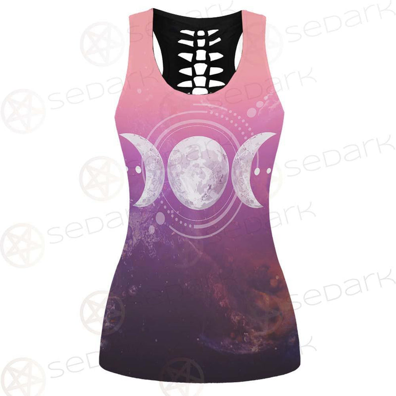 Triple Moon Wicca SED-0161 Hollow Out Tank Top