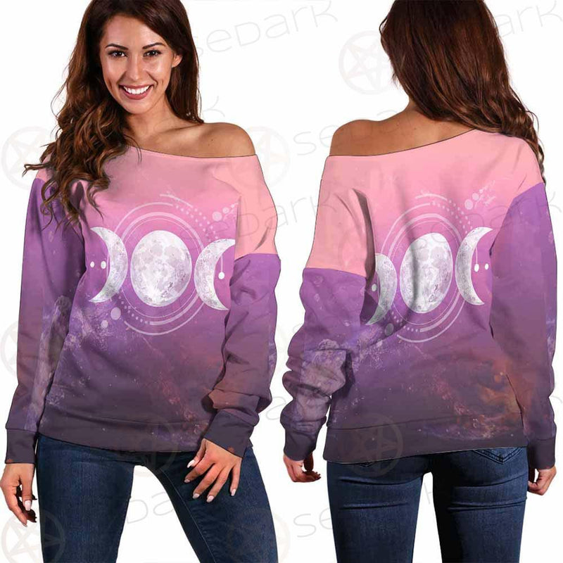 Triple Moon Wicca SED-0161 Off Shoulder Sweaters