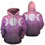 Triple Moon Wicca SED-0161 Zip-up Hoodies