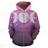 Triple Moon Wicca SED-0161 Zip-up Hoodies