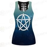 Religious Sign Wicca SED-0162 Hollow Out Tank Top