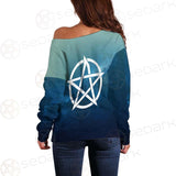 Religious Sign Wicca SED-0162 Off Shoulder Sweaters