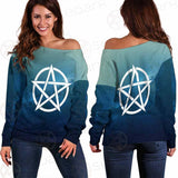 Religious Sign Wicca SED-0162 Off Shoulder Sweaters