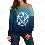 Religious Sign Wicca SED-0162 Off Shoulder Sweaters